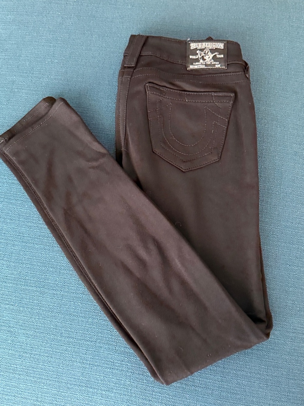 True Religion Low Rise Black Slim Stretch Jeans